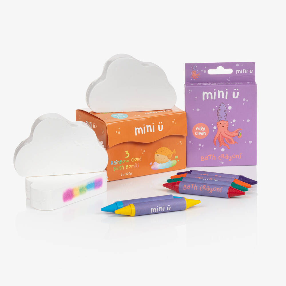 Mini U - Coffret crayons et bombe de bain  | Childrensalon