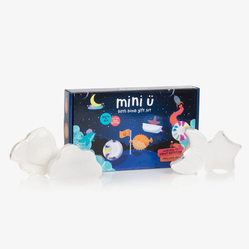 Mini U Kids' Space Themed Bath Bomb Gift Set (520g) In Blue