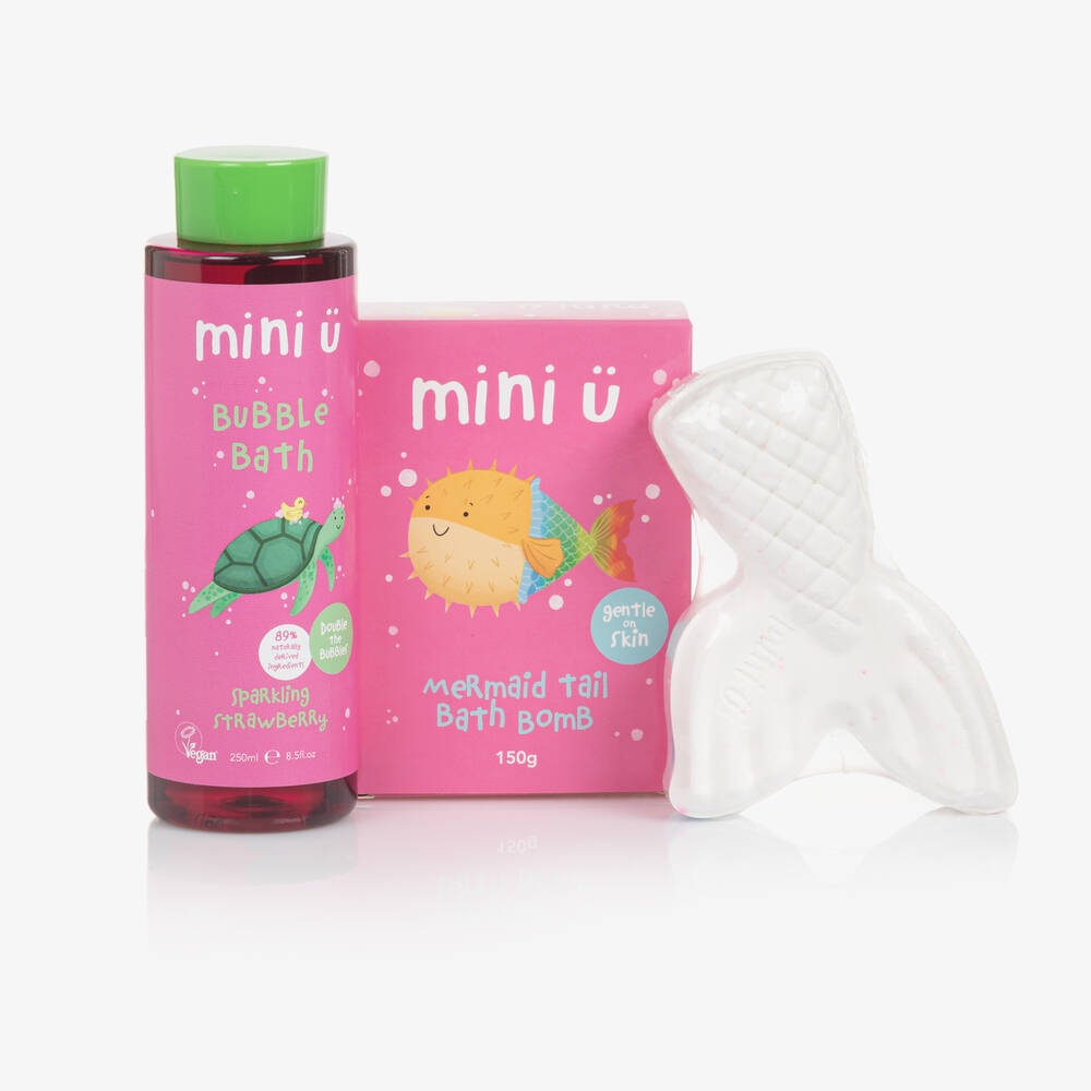 Mini U - Strawberry Mermaid Bath Gift Set   | Childrensalon