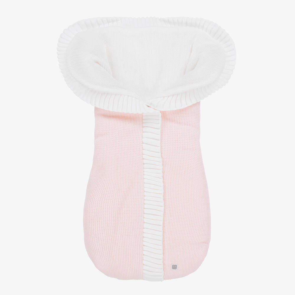 Minutus - Baby Girls Pink Knitted Nest (75cm) | Childrensalon