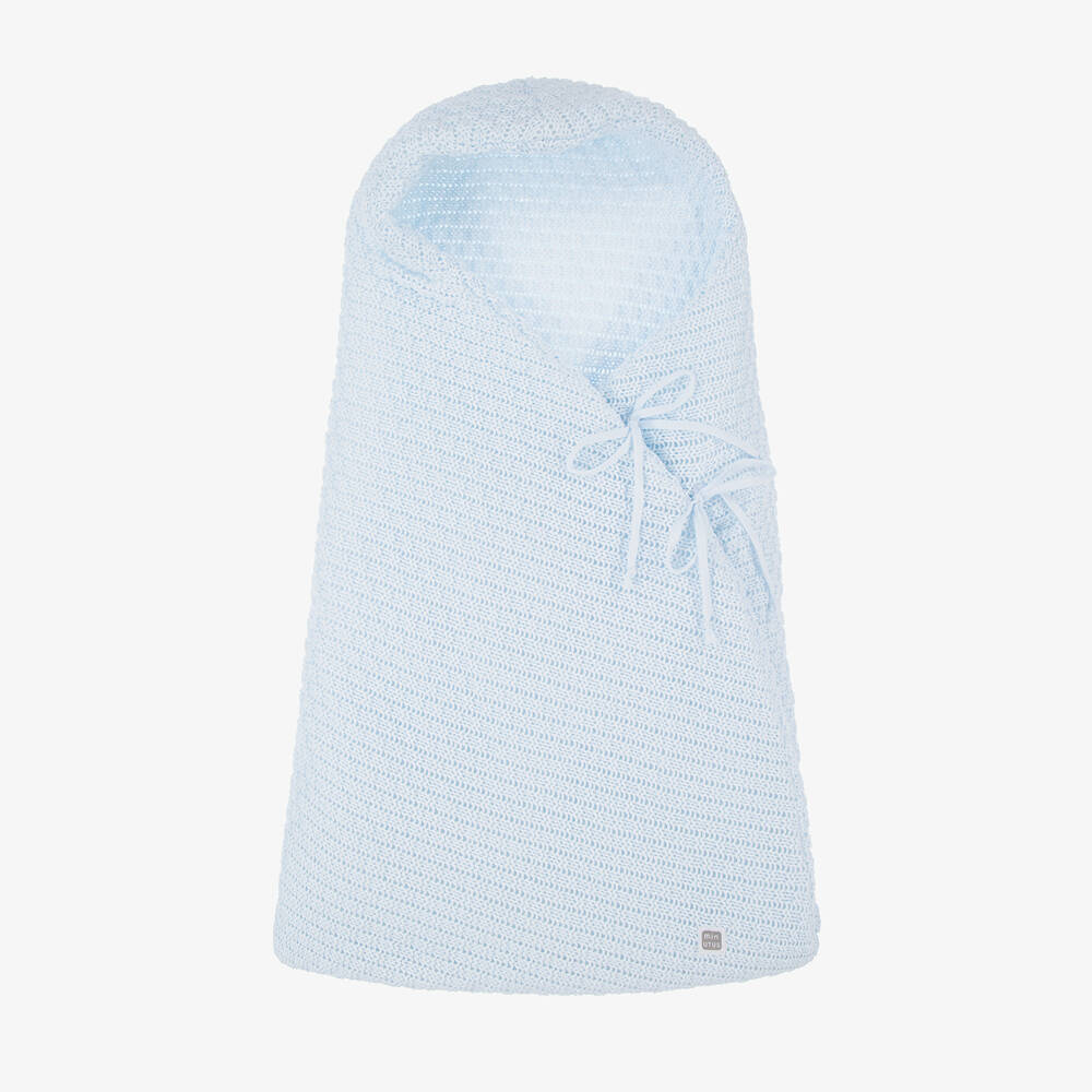 Minutus - Nid d'ange bleu en maille de coton 75 cm | Childrensalon