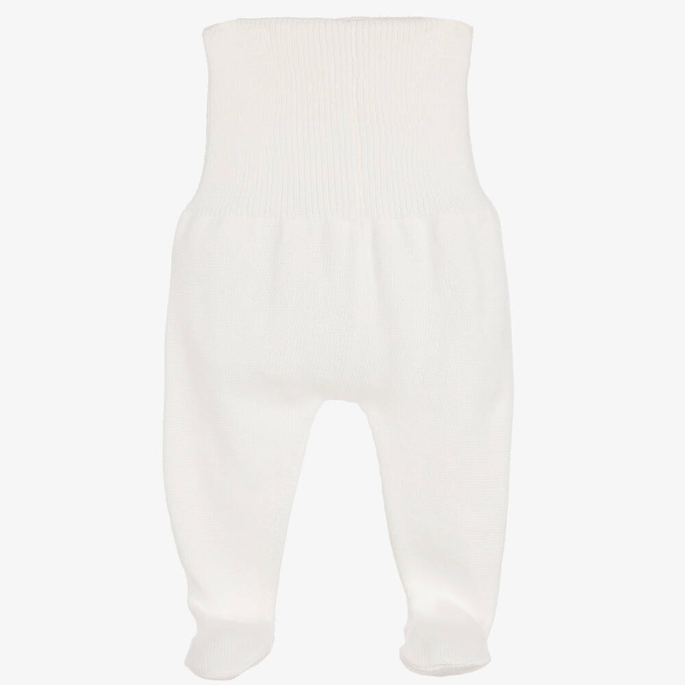 Minutus - Ivory Cotton Knit Baby Trousers | Childrensalon