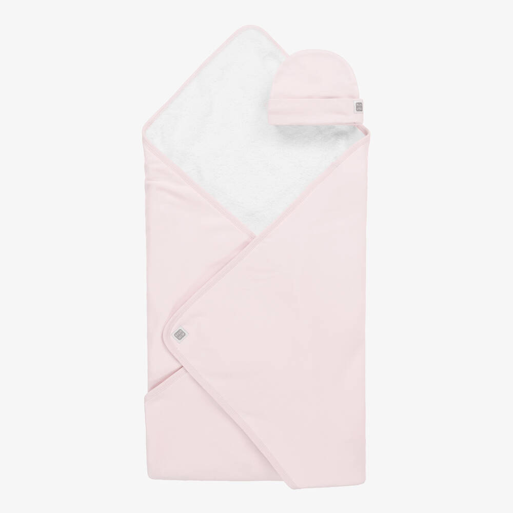 Minutus - Pink Cotton Skin To Skin Blanket & Hat Set | Childrensalon