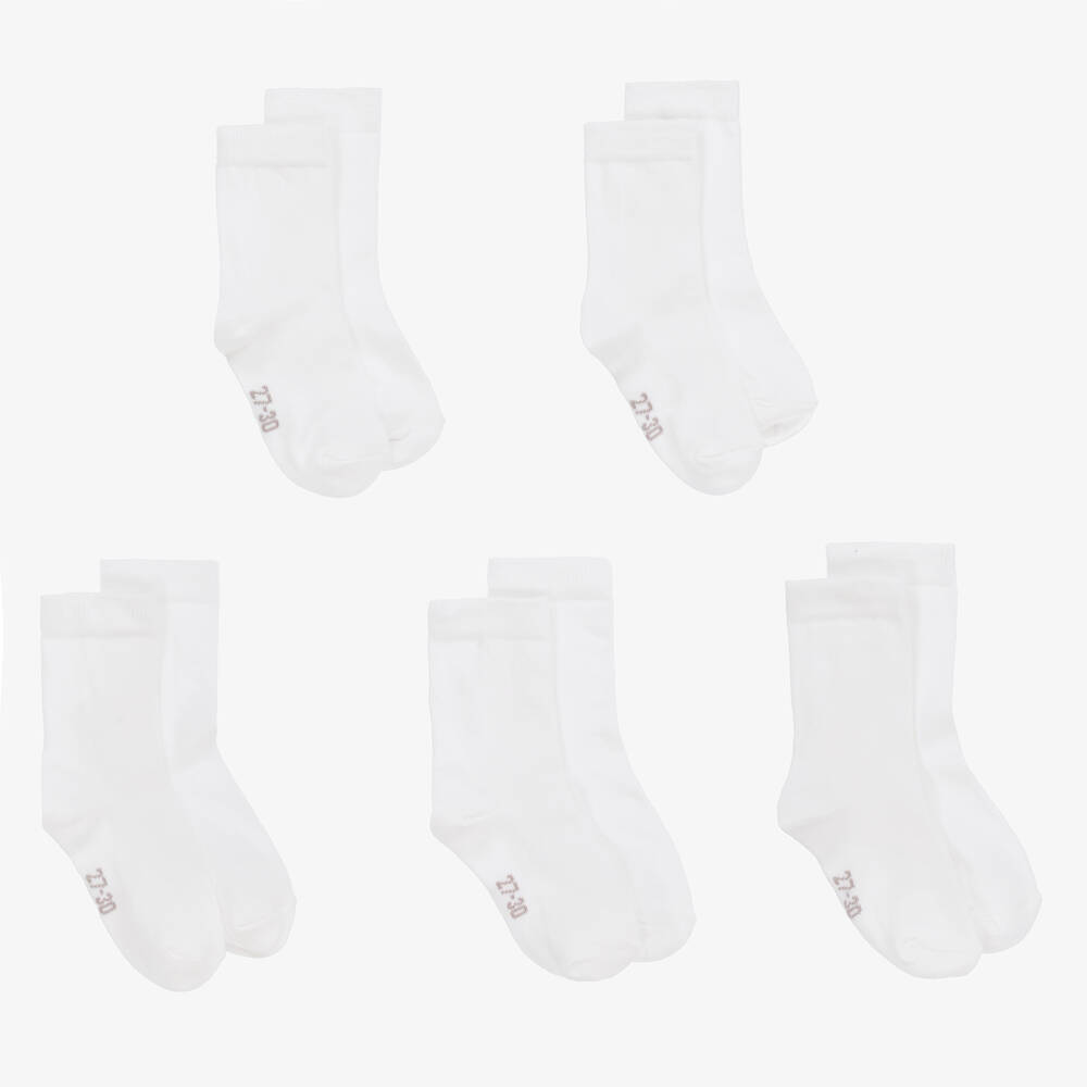 Minymo - Белые хлопковые носки (5пар) | Childrensalon