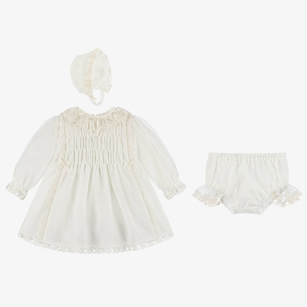 Miranda - Baby Girls Ivory Tulle Dress Set | Childrensalon