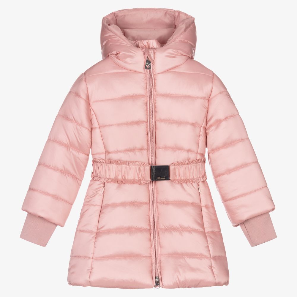 Miranda - Girls Pink Puffer Coat | Childrensalon