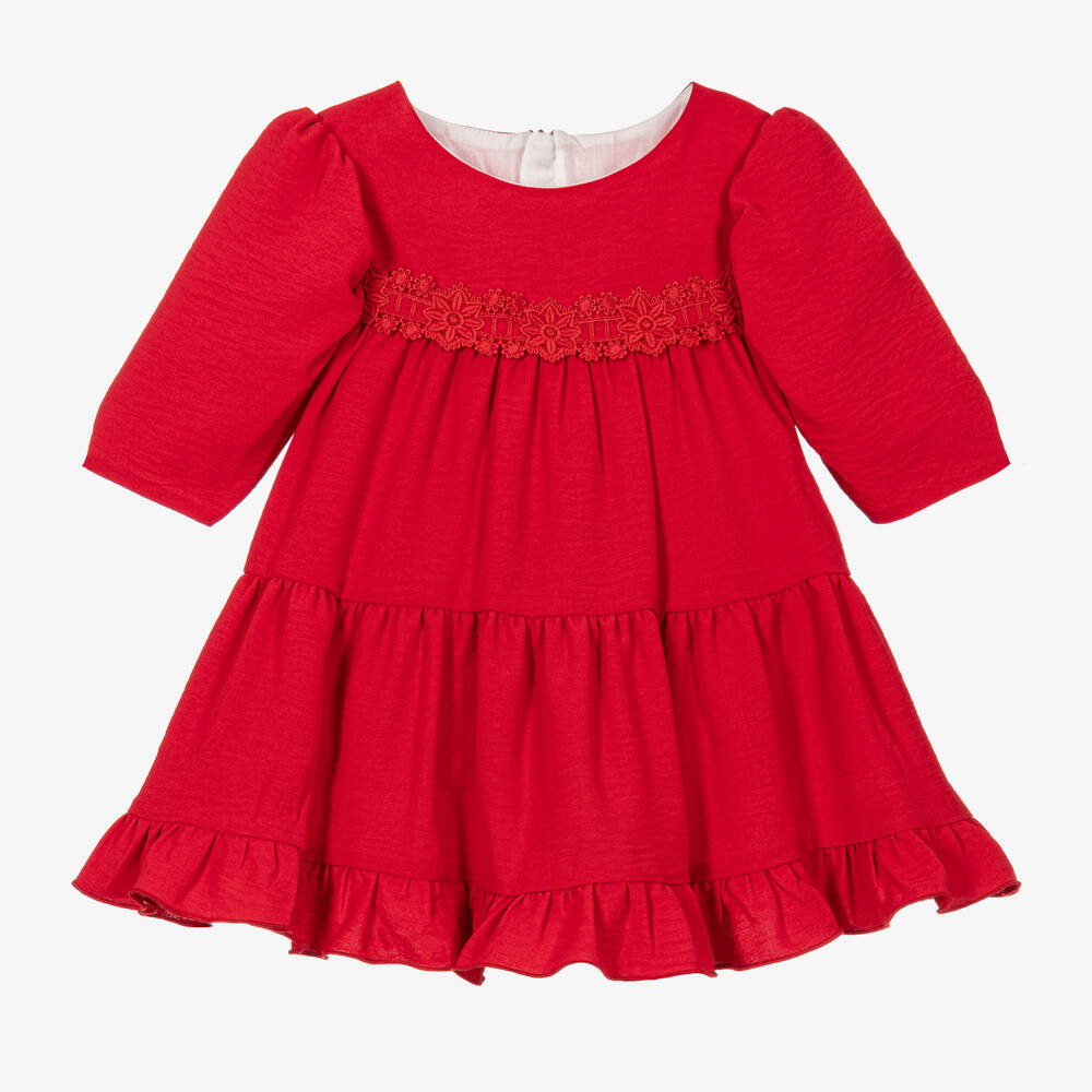 Shop Miranda Girls Red Tiered Dress
