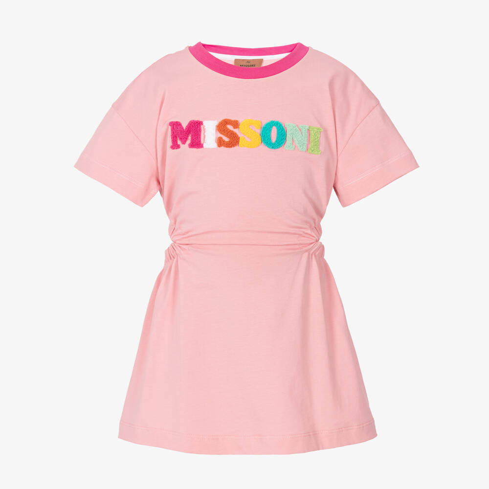 Missoni - Girls Pink Organic Cotton Dress | Childrensalon