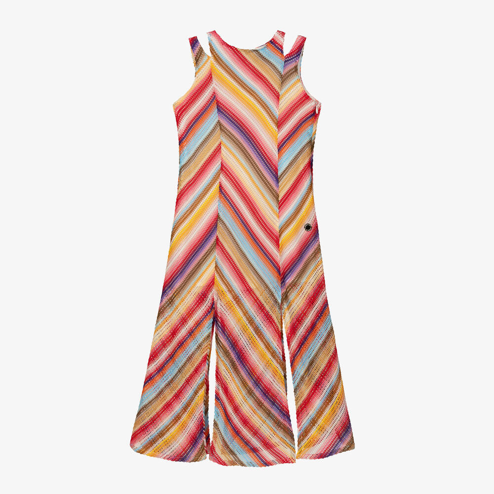 Missoni - فستان مقلم بحبكة كروشيه لون زهري | Childrensalon