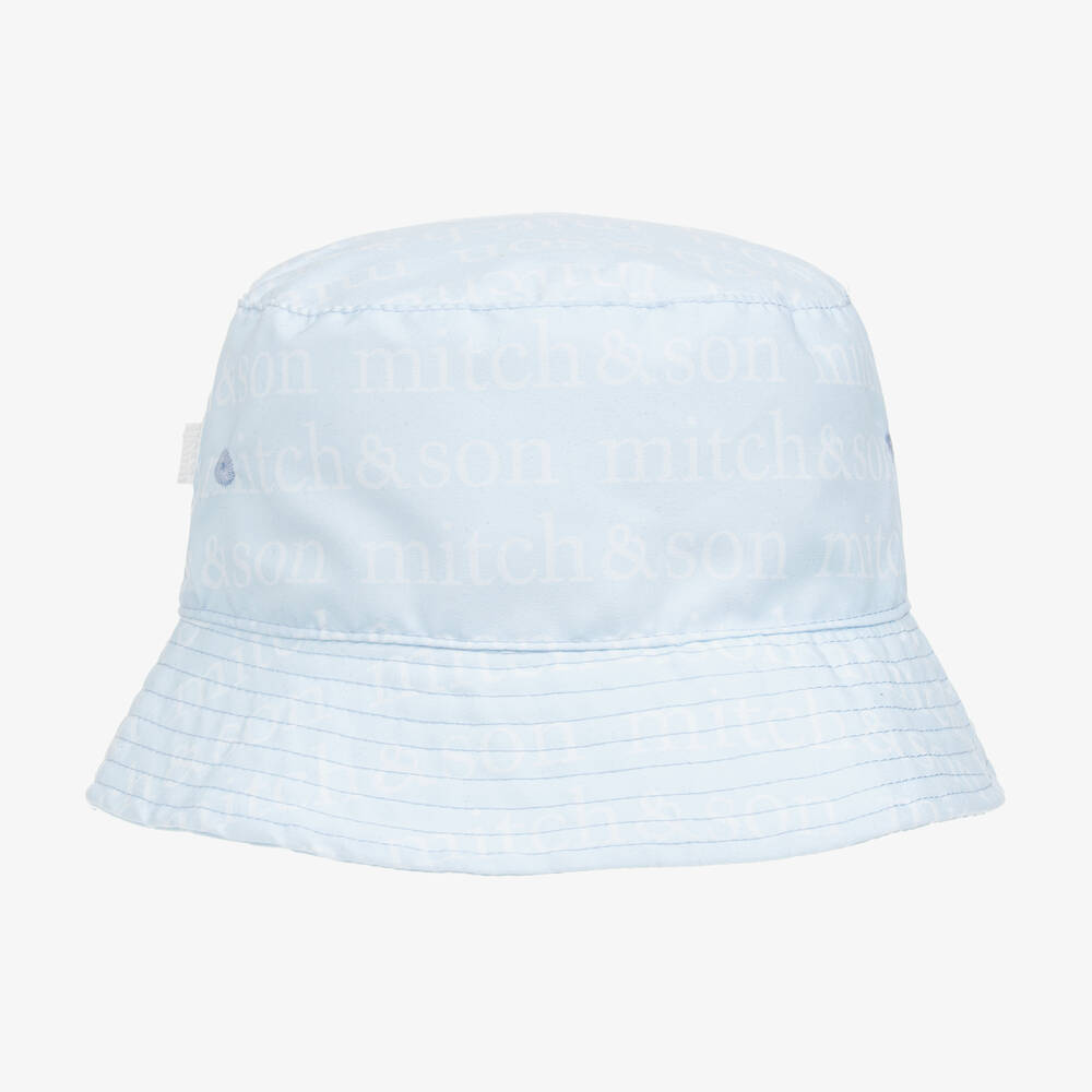Mitch & Son - Boys Blue Cotton Bucket Hat | Childrensalon