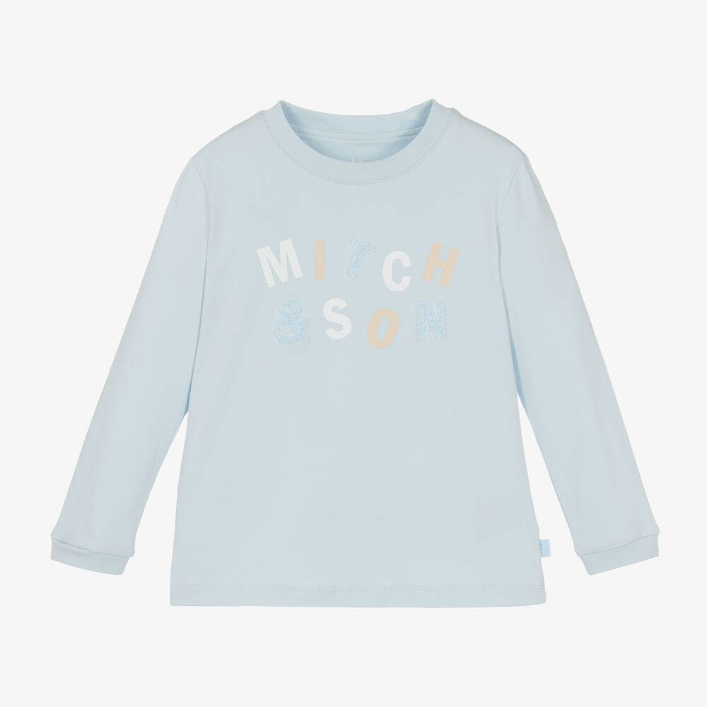 Mitch & Son - Boys Blue Cotton Top | Childrensalon