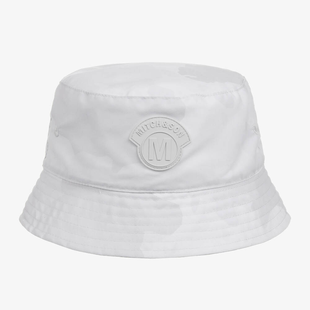 Shop Mitch & Son Boys Grey Cotton Camouflage Bucket Hat