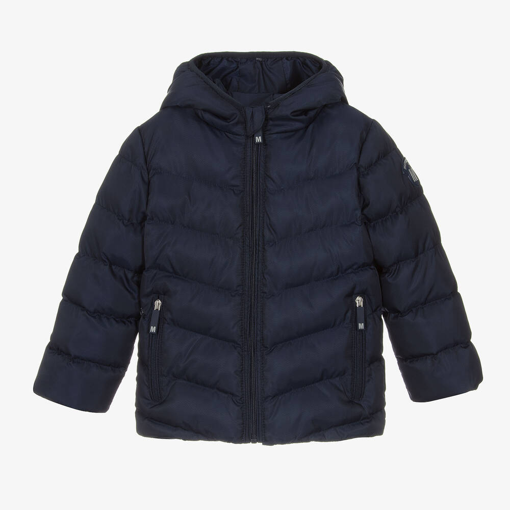 Mitch & Son - Boys Navy Blue Puffer Coat | Childrensalon