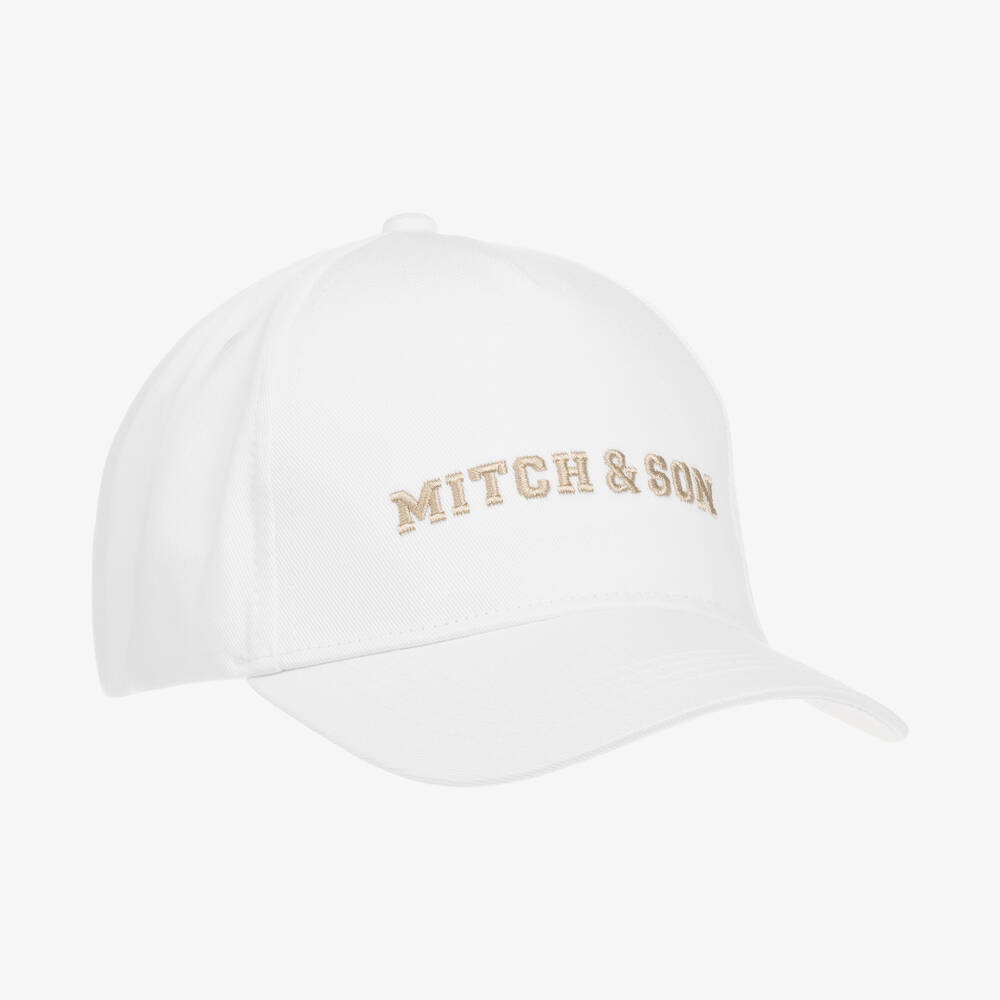 Mitch & Son - Boys White Cotton Cap | Childrensalon