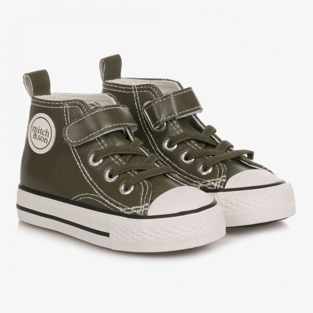 Mitch & Son Babies' Boys Green High-top Trainers