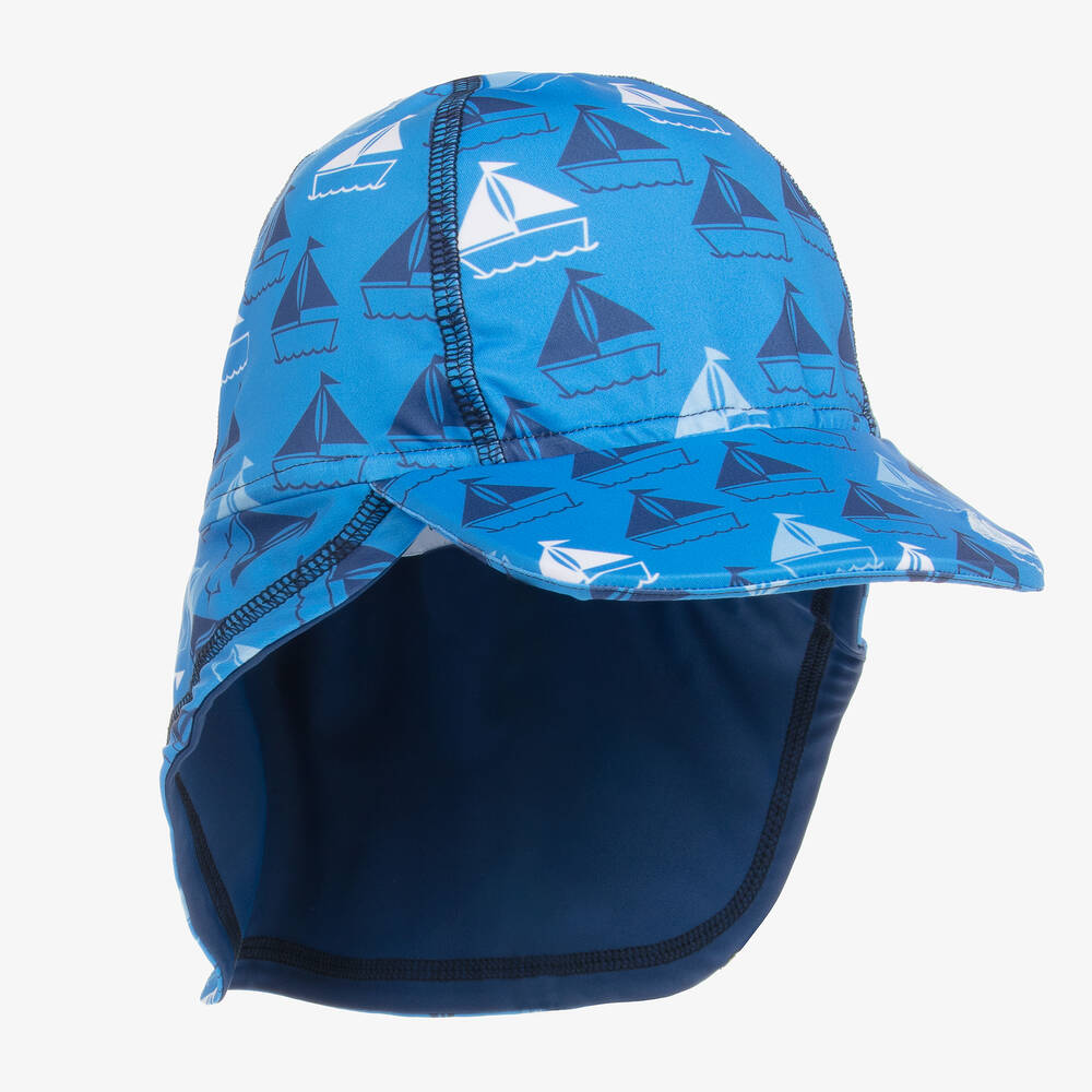 Mitty James - Голубая солнцезащитная кепка с корабликами | Childrensalon