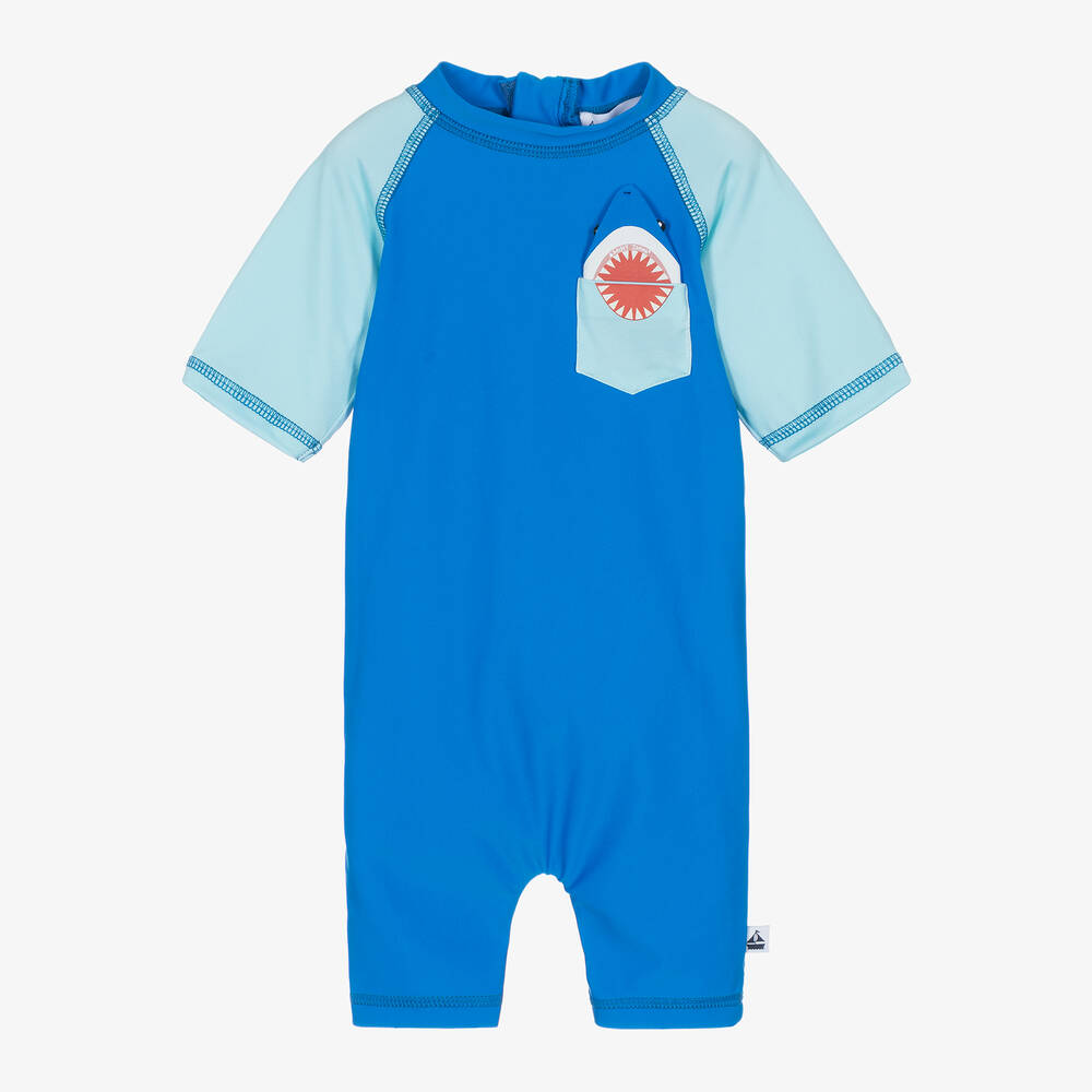 Mitty James - بدلة سباحة واقية من الشمس لون أزرق للأولاد (+UPF 50) | Childrensalon