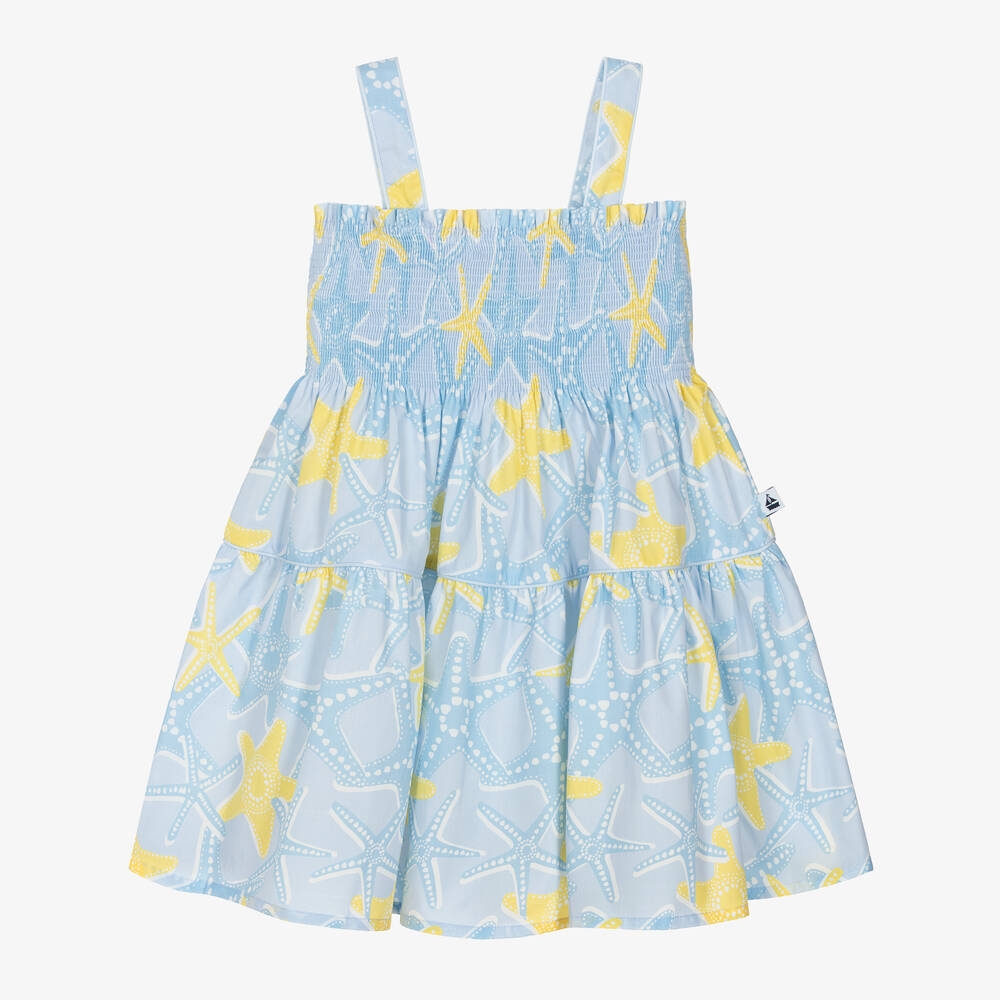 Mitty James - Girls Blue Starfish Sun Dress | Childrensalon
