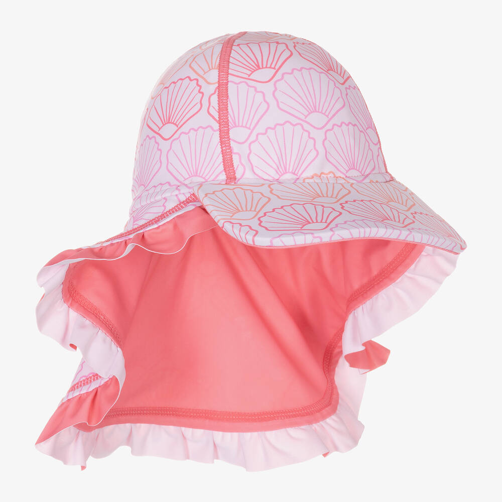 Mitty James - Girls Pink Shell Legionnaire's Hat (UPF 50+) | Childrensalon