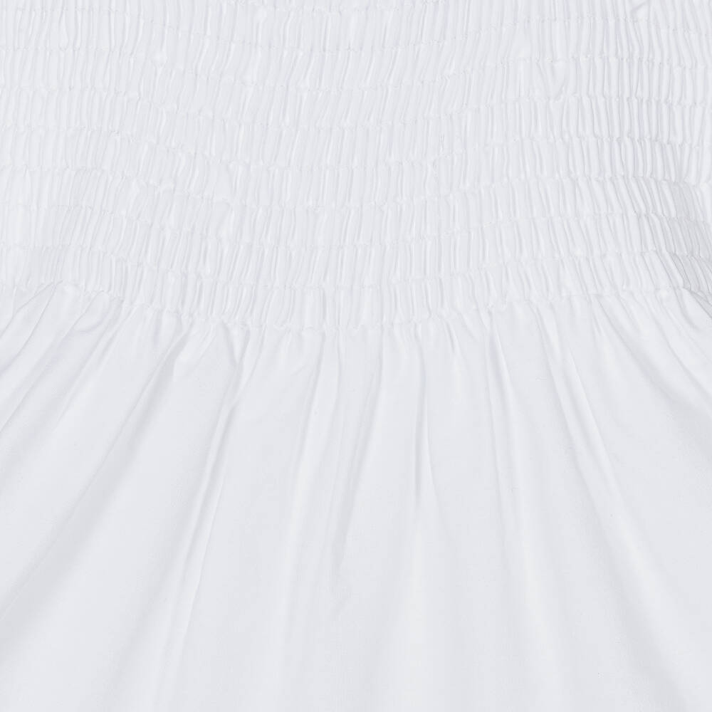 Mitty James - Girls White Cotton Beach Hut Dress | Childrensalon