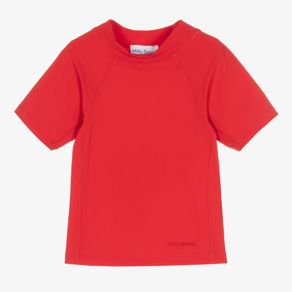 Mitty James - Red Swim T-Shirt (UPF 50+) | Childrensalon
