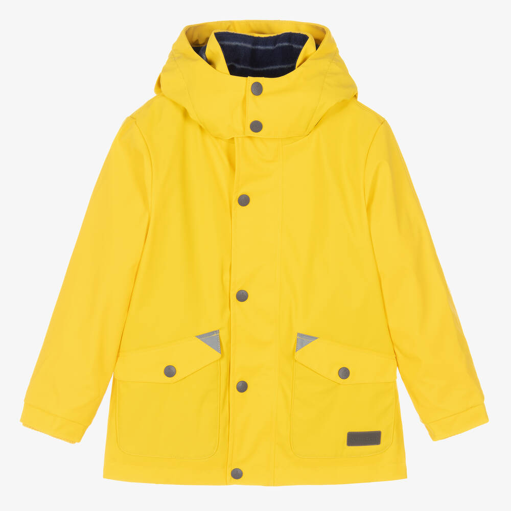 Mitty James - Yellow Hooded Waterproof Raincoat | Childrensalon