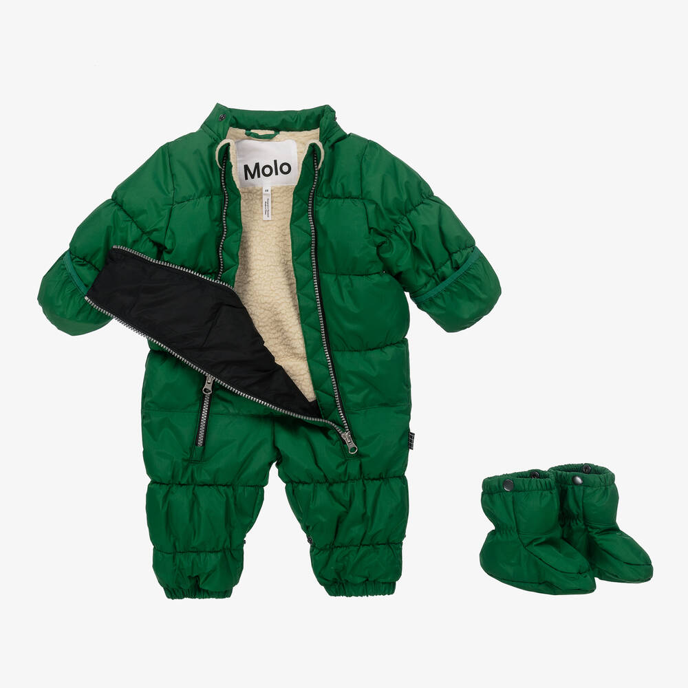 Molo - Baby Boys Green Snowsuit