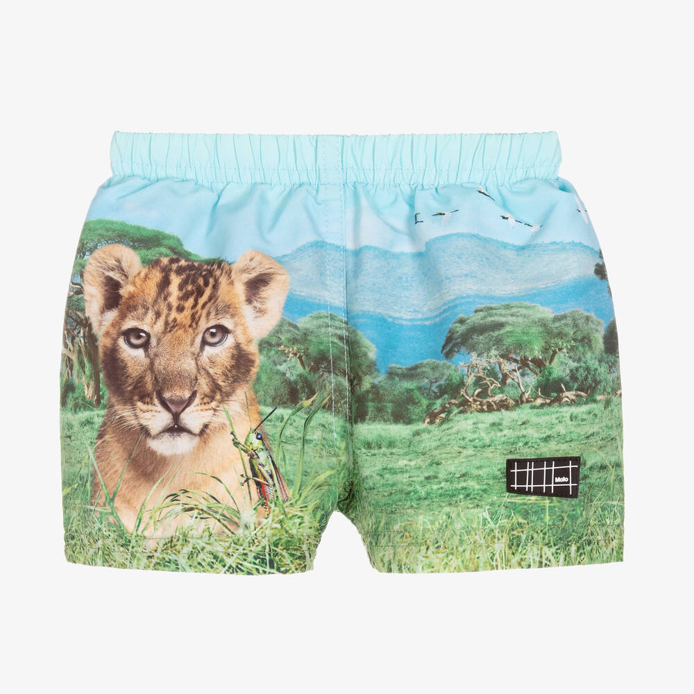 Molo - Baby Boys Lion Cub Swim Shorts (UPF50+) | Childrensalon