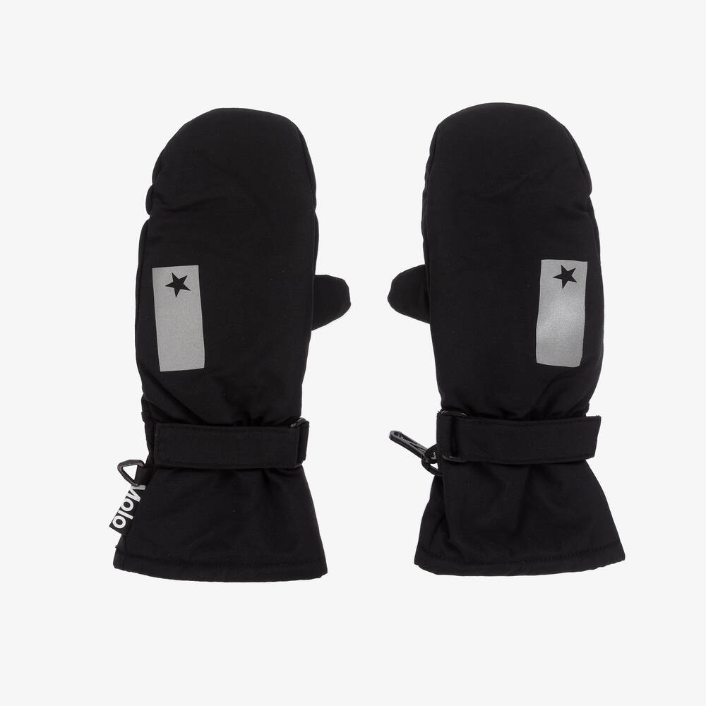 Molo - Black Ski Mittens | Childrensalon