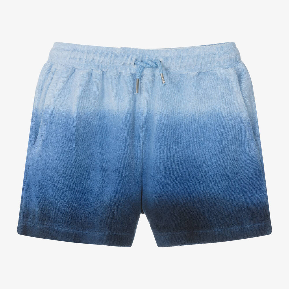 Molo - Blue Cotton Towelling Shorts | Childrensalon