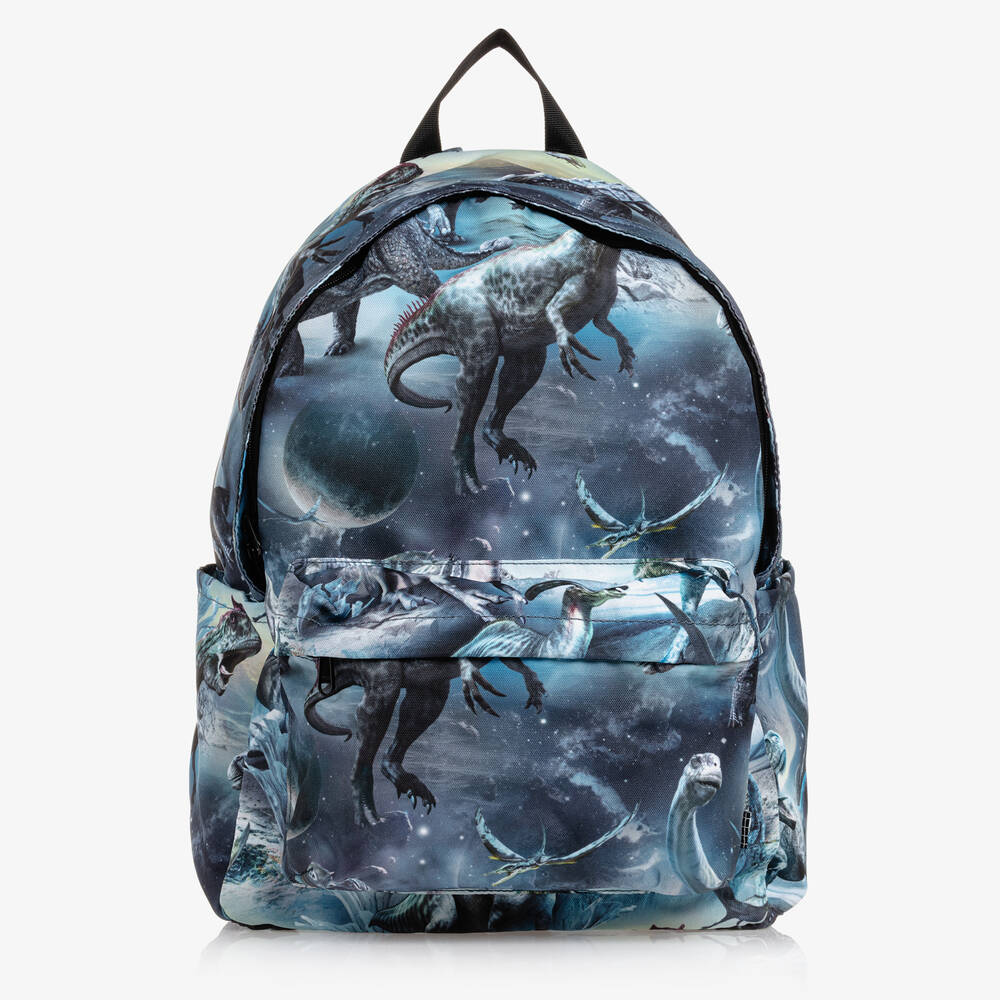 Molo - Blue Dinosaur Backpack (41cm) | Childrensalon