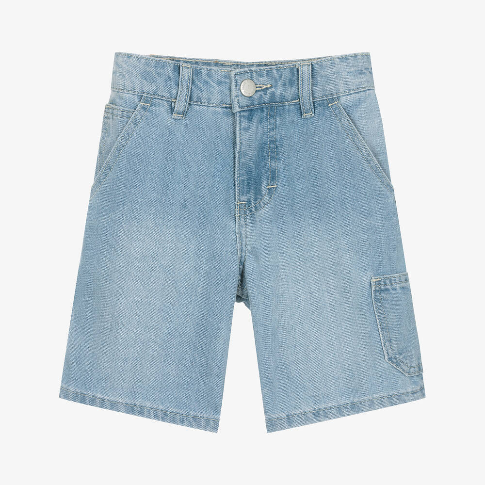 Shop Molo Blue Light Wash Denim Shorts
