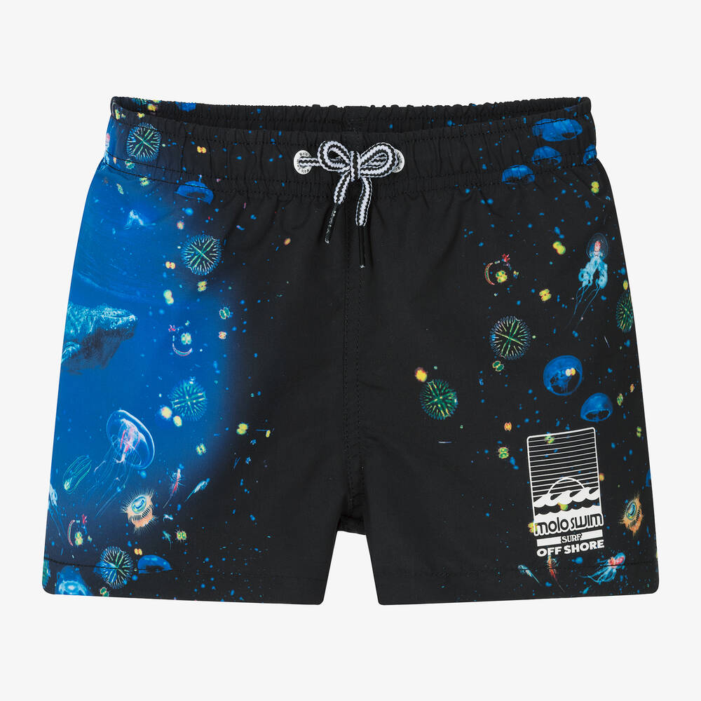 Molo - Черные шорты с планктоном для мальчиков (UPF50+) | Childrensalon