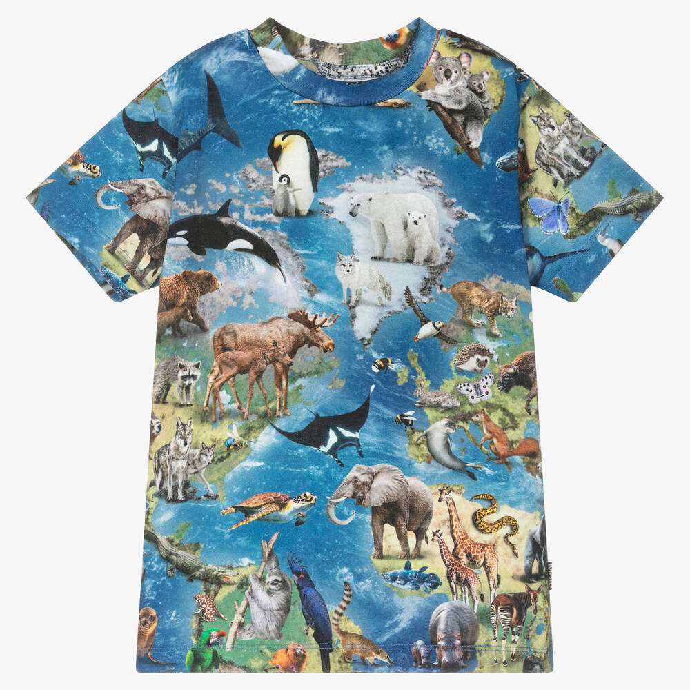 Molo - T-shirt Animal Earth garçon | Childrensalon