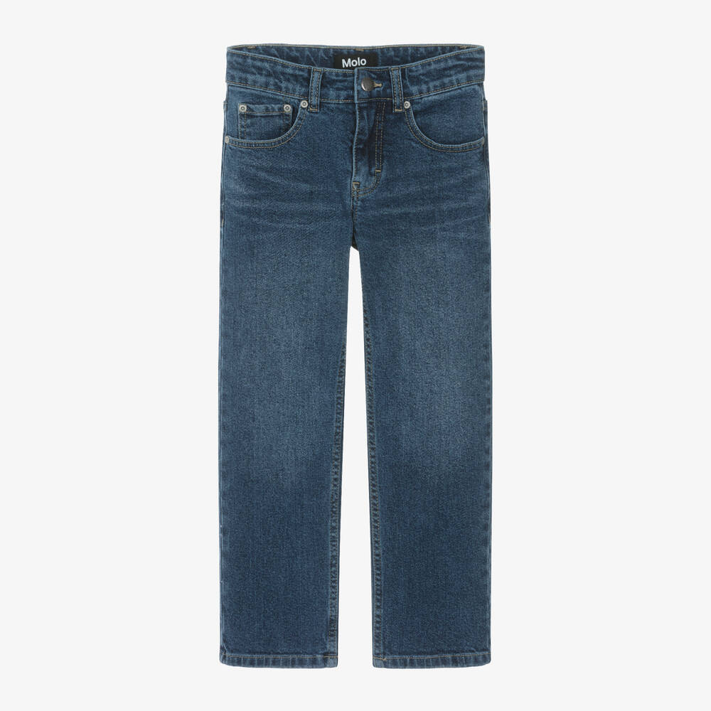 Molo - Boys Blue Denim Relaxed Fit Jeans | Childrensalon
