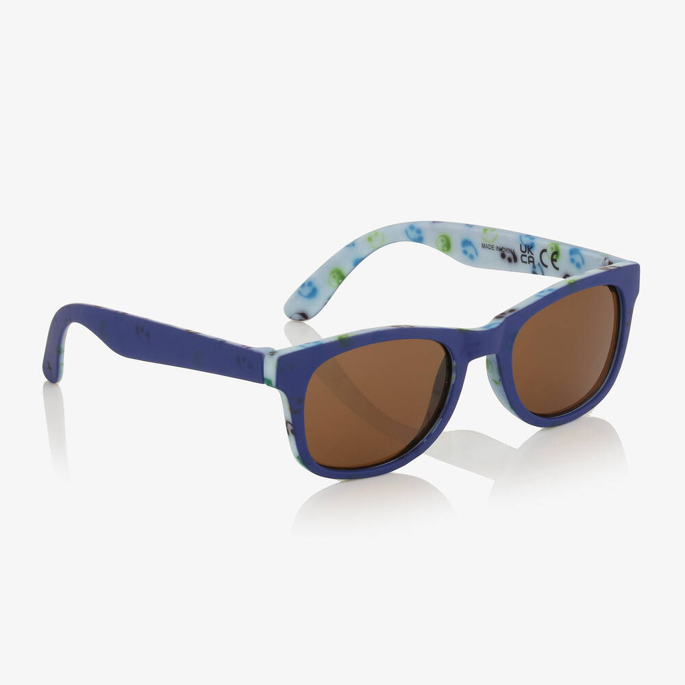 Molo - Boys Blue Smile Sunglasses (UVA/UVB) | Childrensalon