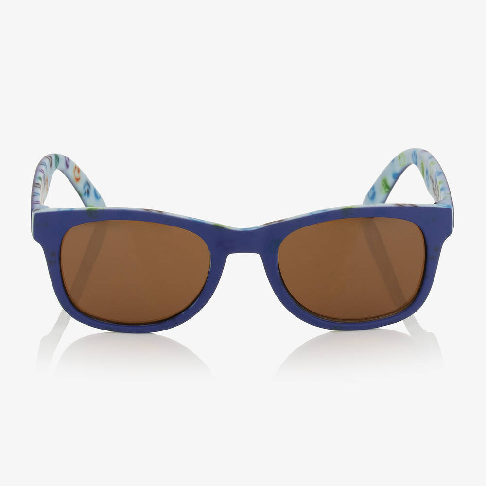 Molo - Boys Blue Smile Sunglasses (UVA/UVB) | Childrensalon