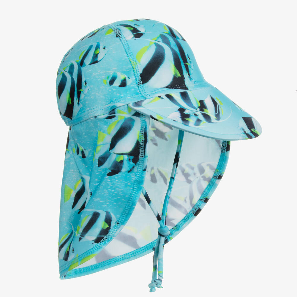 Molo - Boys Blue Sun Protective Hat (UPF50+) | Childrensalon
