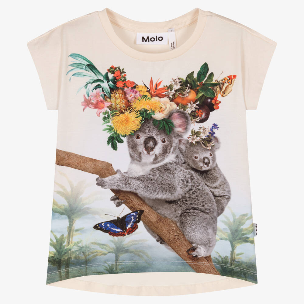 Molo - Бежевая футболка с коалой | Childrensalon