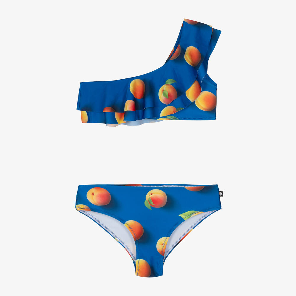 Molo - Синее бикини с абрикосами для девочек (UPF50+) | Childrensalon