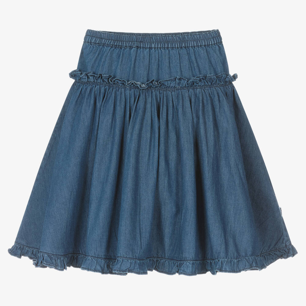 Molo Girls Blue Chambray Skirt