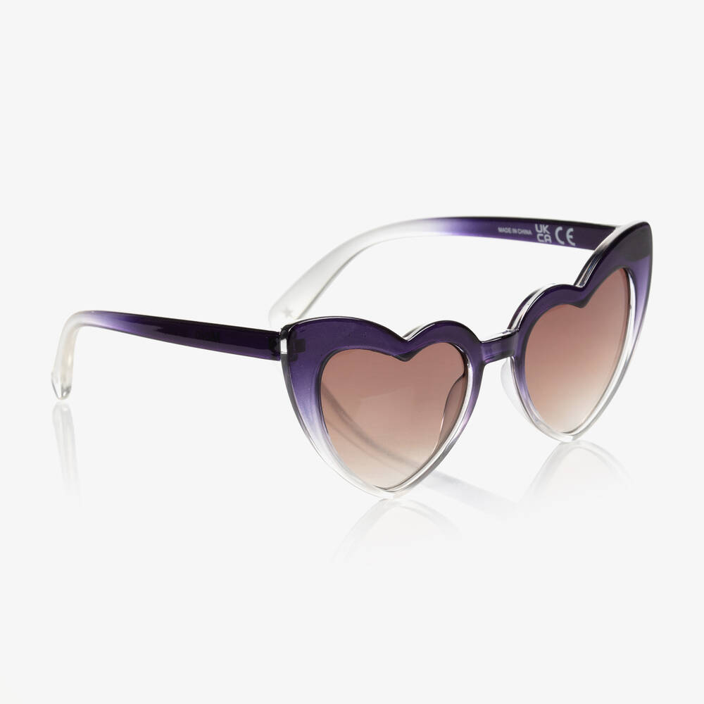 Molo - Girls Blue Heart Sunglasses (UVA/UVB) | Childrensalon