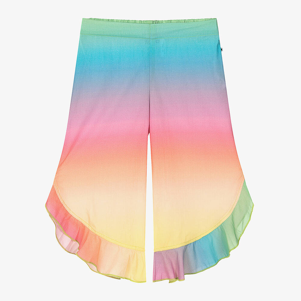 Molo - Girls Cotton Rainbow Beach Trousers | Childrensalon