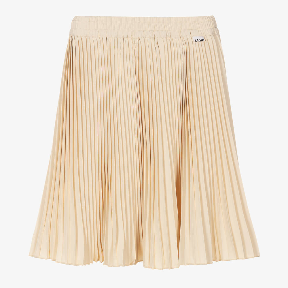 Molo - Girls Ivory Pleated Skirt | Childrensalon