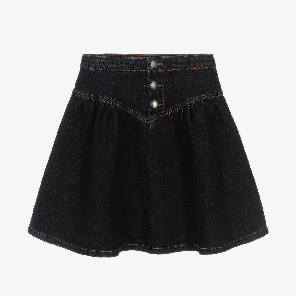 Molo - Girls Navy Blue Denim Skirt | Childrensalon