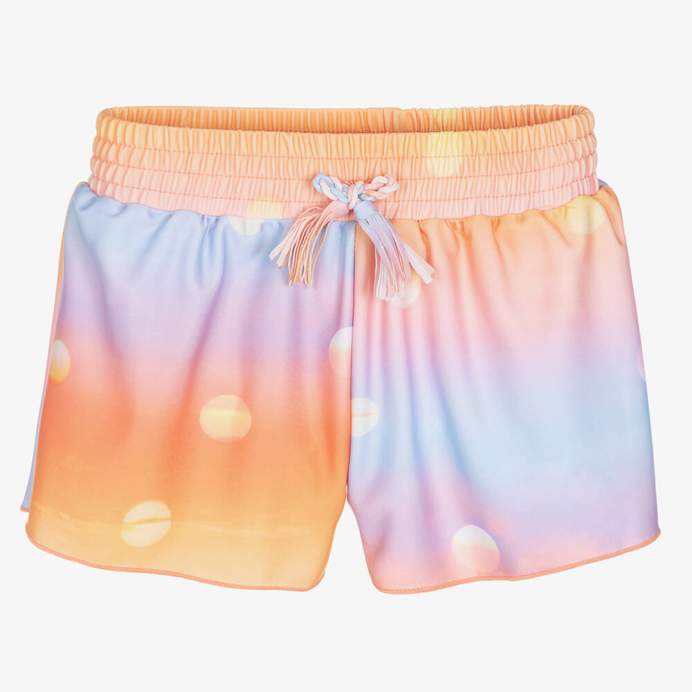 Molo - Girls Orange Swim Shorts (UPF50+) | Childrensalon