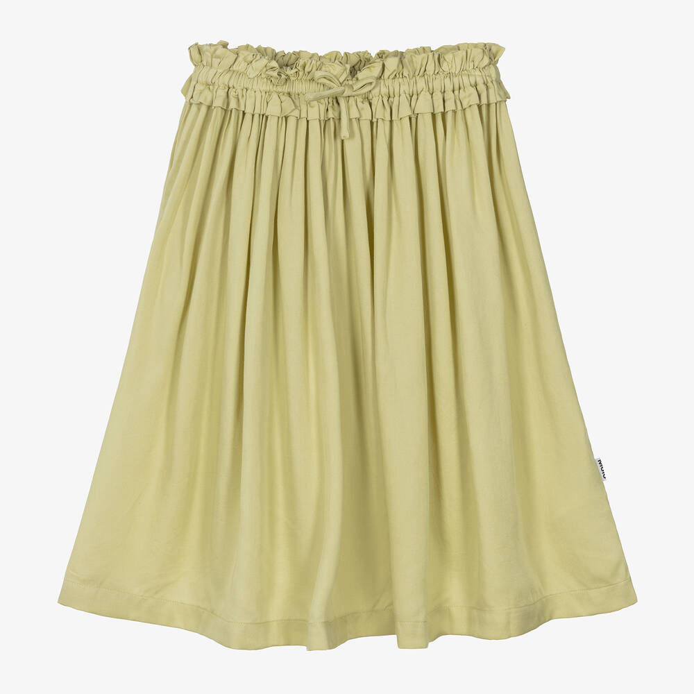 Molo Kids' Girls Pale Green Midi Skirt