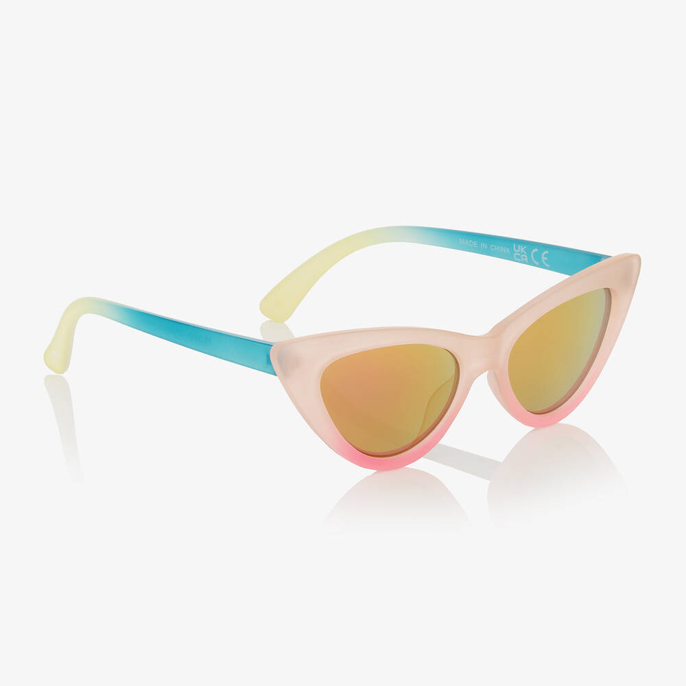 Molo Kids' Girls Pink Cat-eye Sunglasses (uva/uvb) In Hibiscus