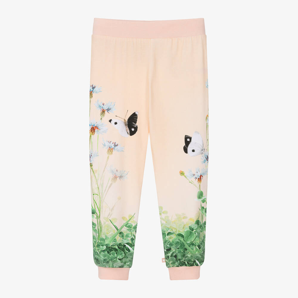 Molo - Pantalon de jogging rose en coton bio | Childrensalon