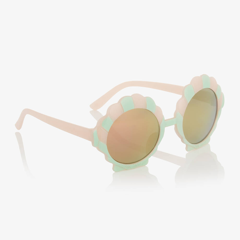 Molo - Girls Pink Seashell Sunglasses (UVA/UVB) | Childrensalon
